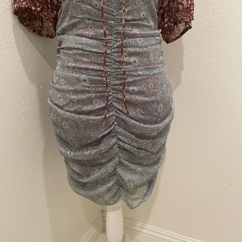 NWT Free People Tessa Floral Print Ruched Dress Size Small Womens​​​​​​​ - Picture 7 of 7